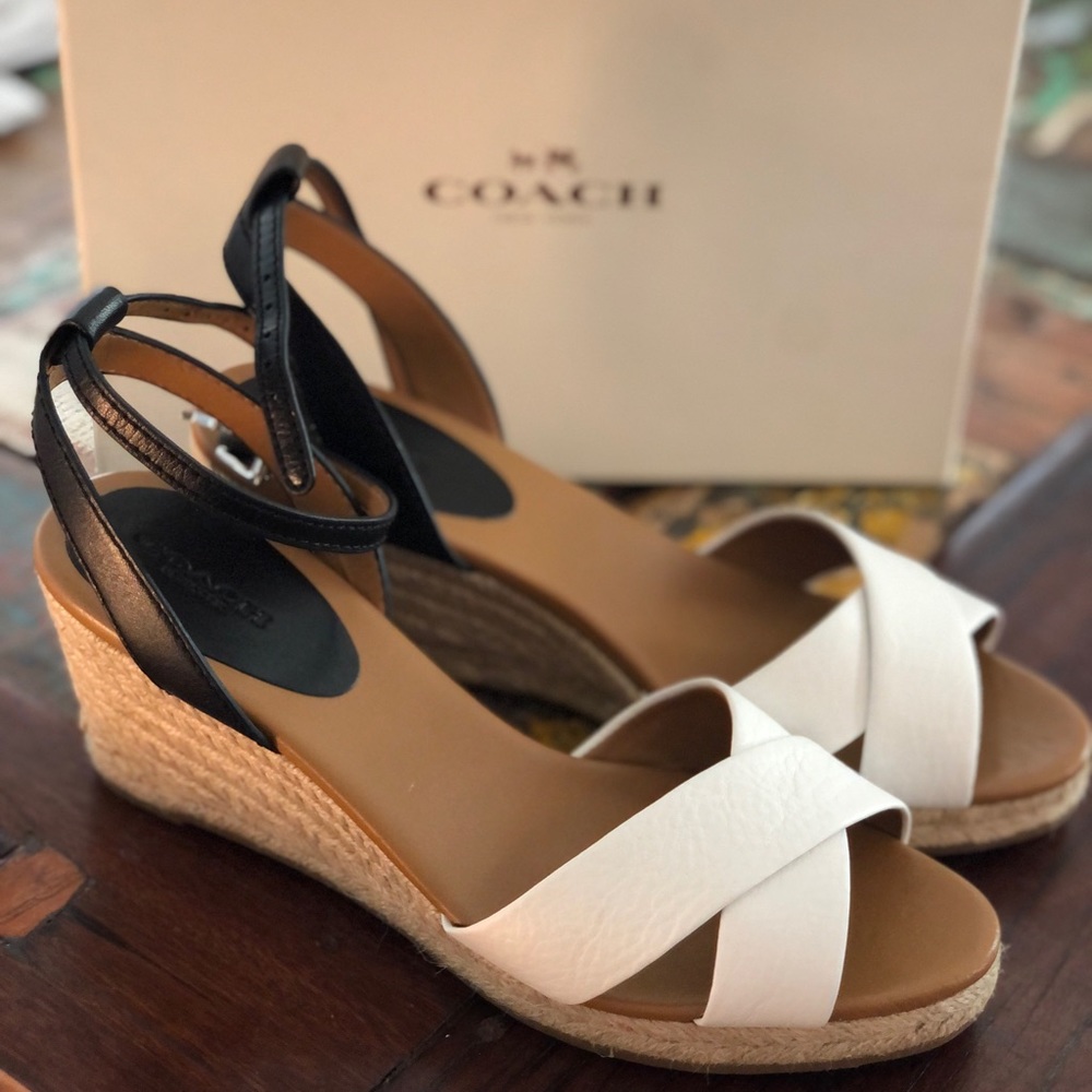 Coach leather espadrilles